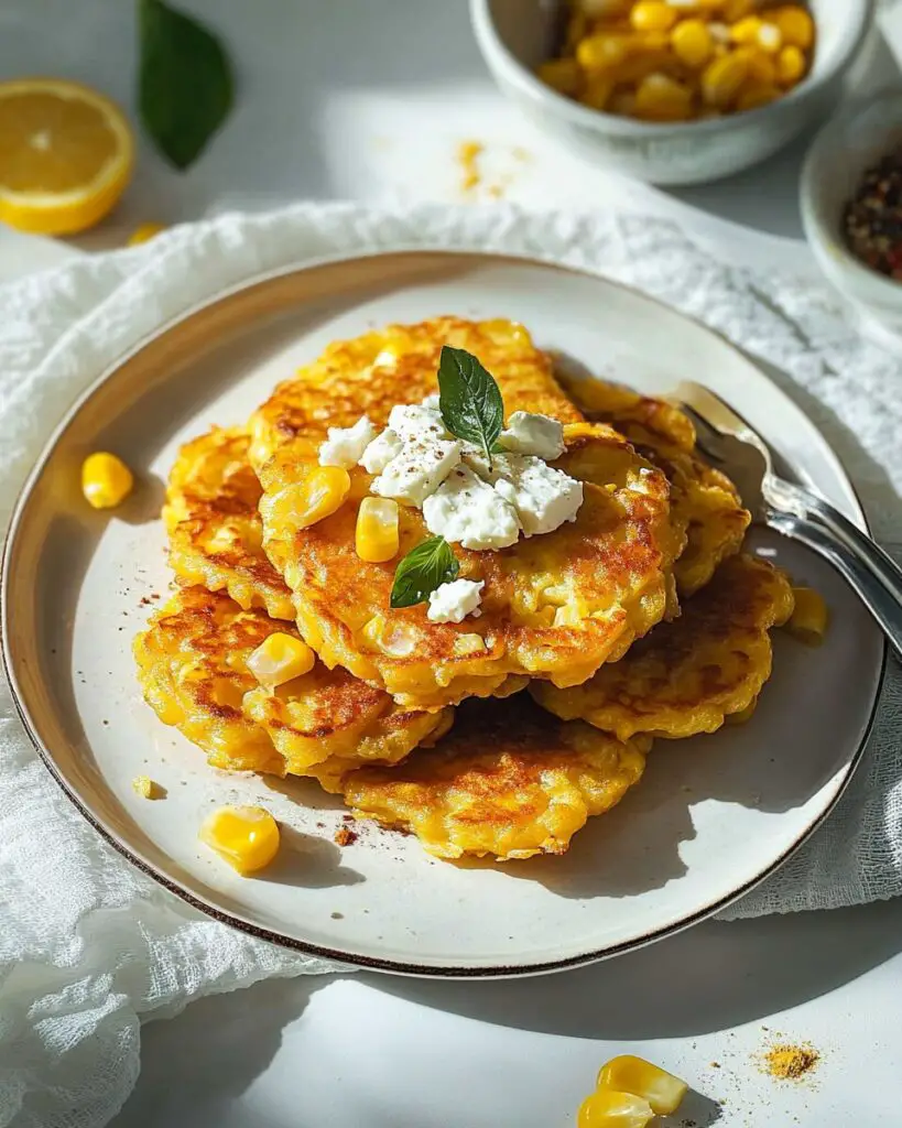 Corn and Feta Fritters