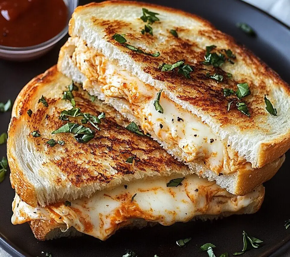 Lazy Chicken Parmesan Grilled Cheese