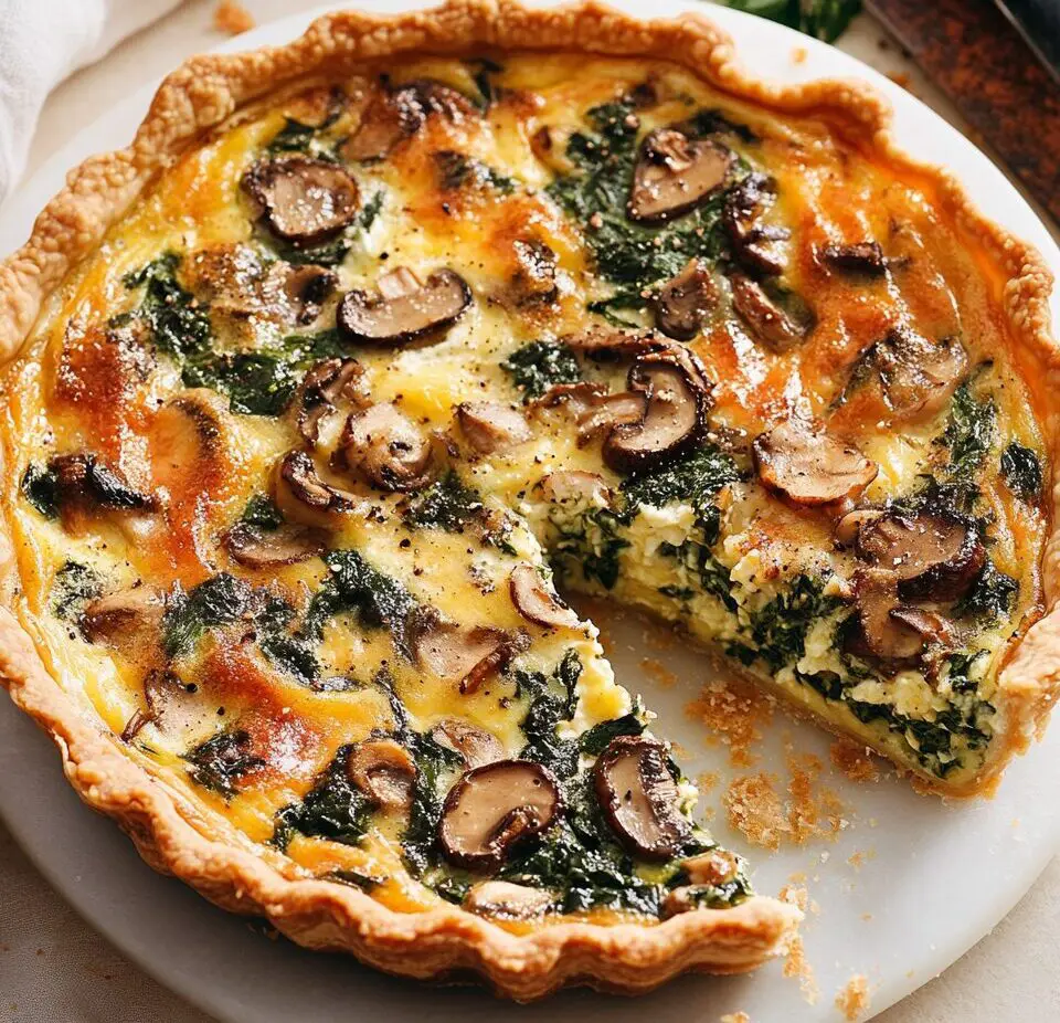 Spinach Mushroom Quiche