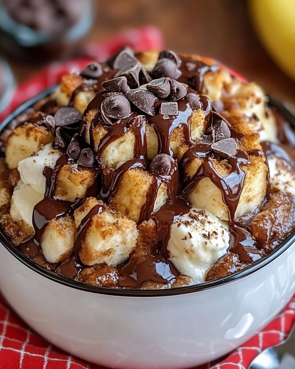 Chocolate Banana Bread Pudding