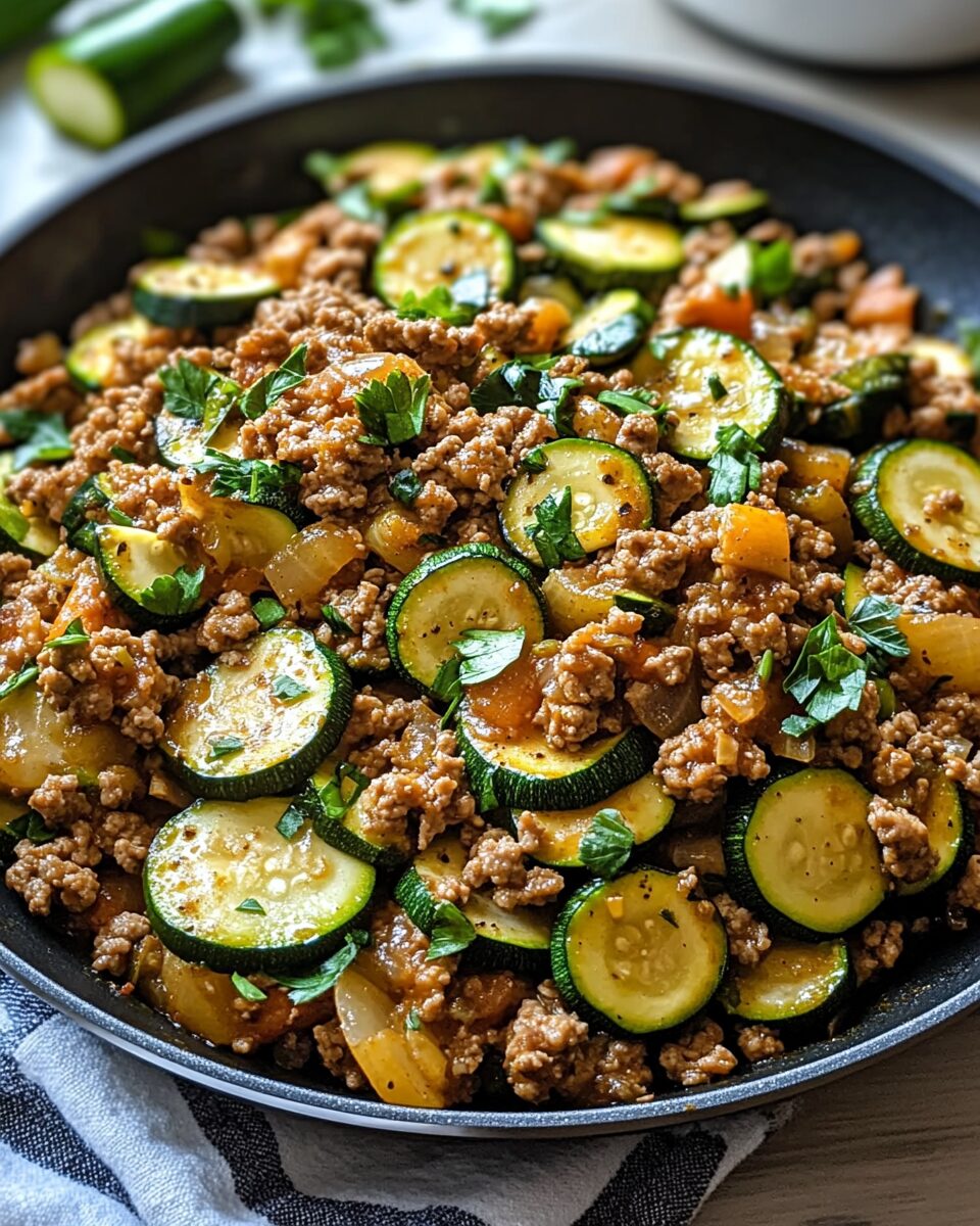 Ground Turkey and Zucchini Skillet