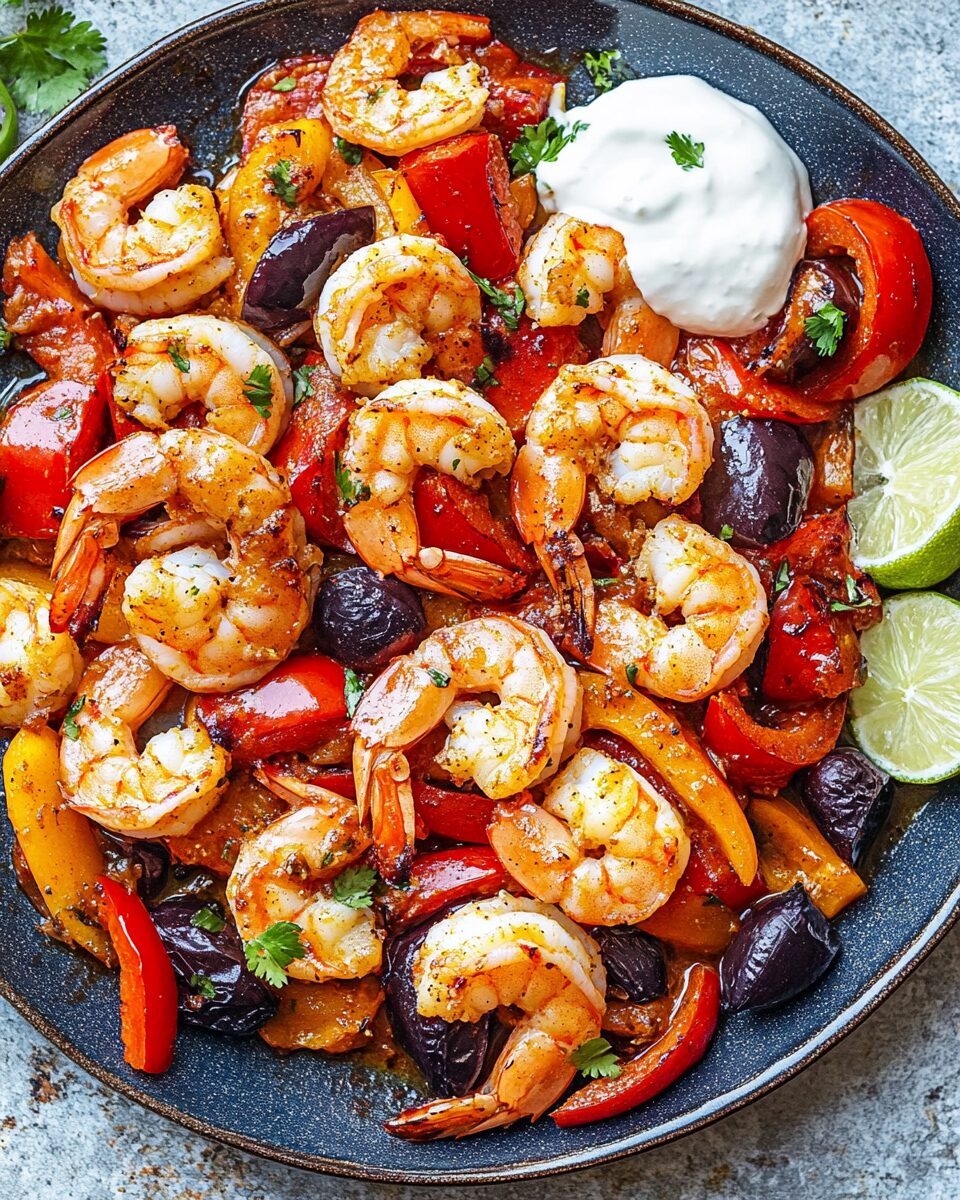Sheet Pan Shrimp Fajitas