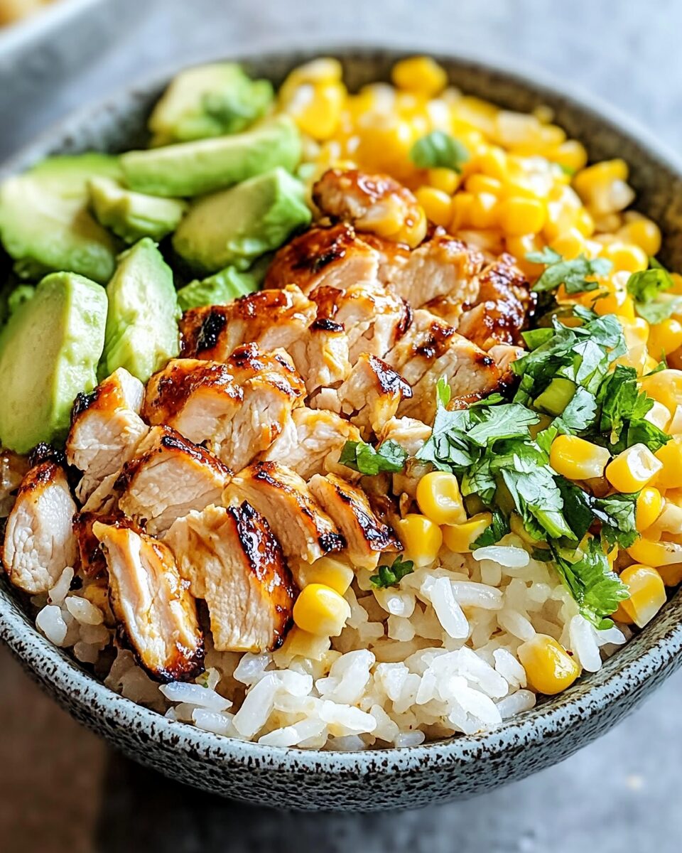 Street Corn Chicken Rice Bowl