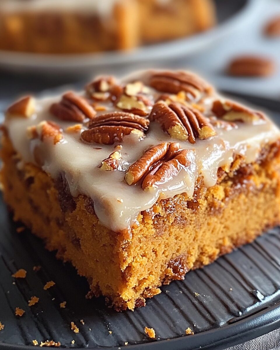 Sweet Potato Honeybun Cake with Pecans