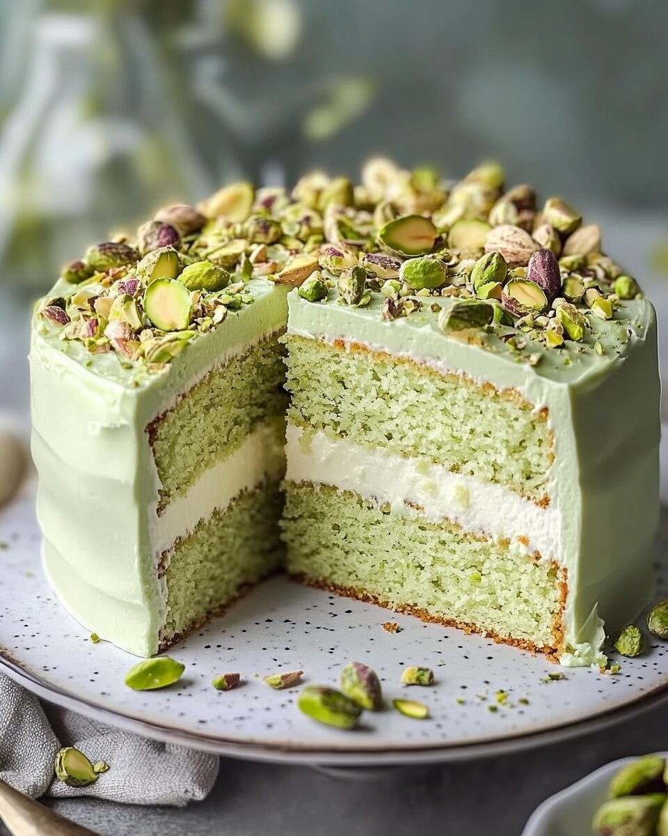 White Chocolate Pistachio Cake
