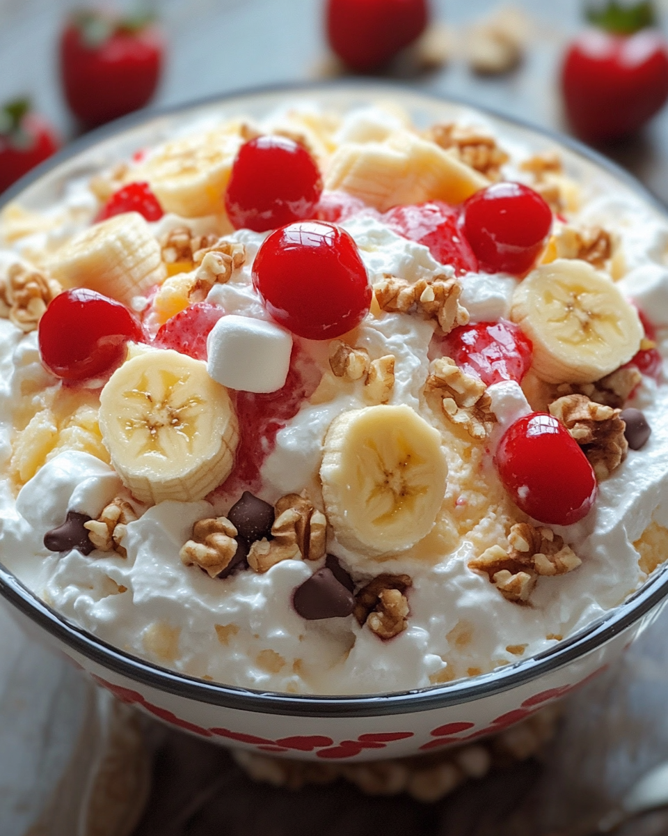 Banana Split Fluff Salad
