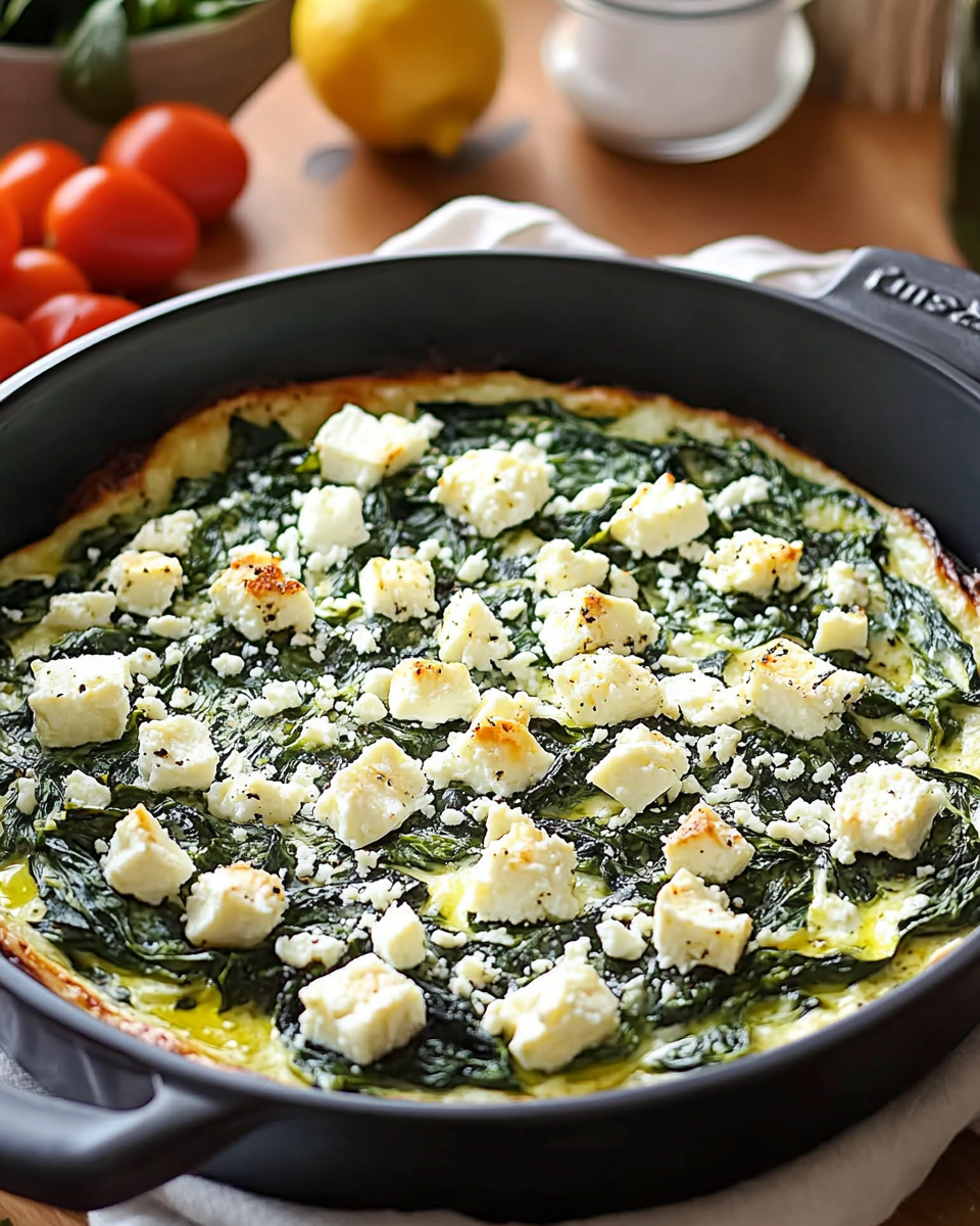 Spinach Casserole with Feta Cheese