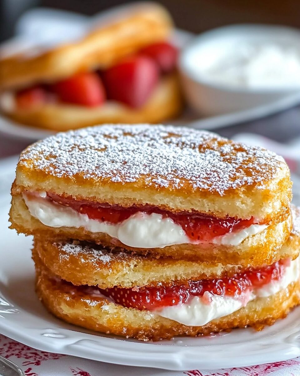 Fried Strawberry Cheesecake Sandwiches