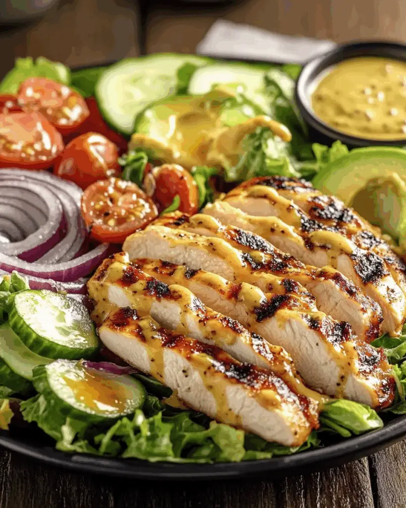 Grilled Chicken Salad with Honey Mustard Dressing