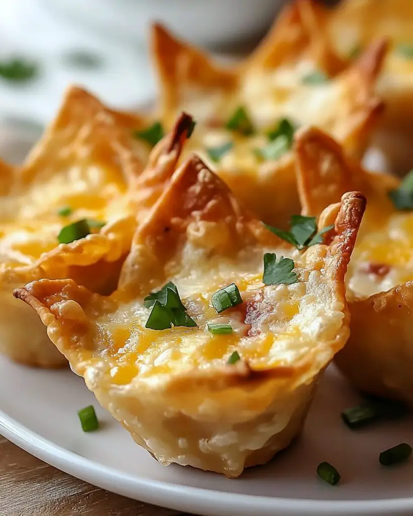 Baked Cream Cheese Wonton Cups