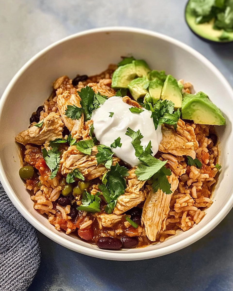 Slow Cooker Chicken Burrito Bowls
