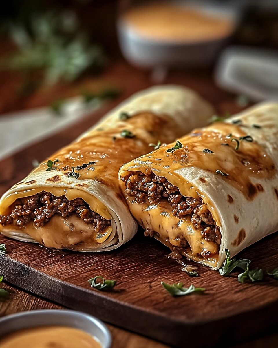 Cheesy Ground Beef Delight Wrap