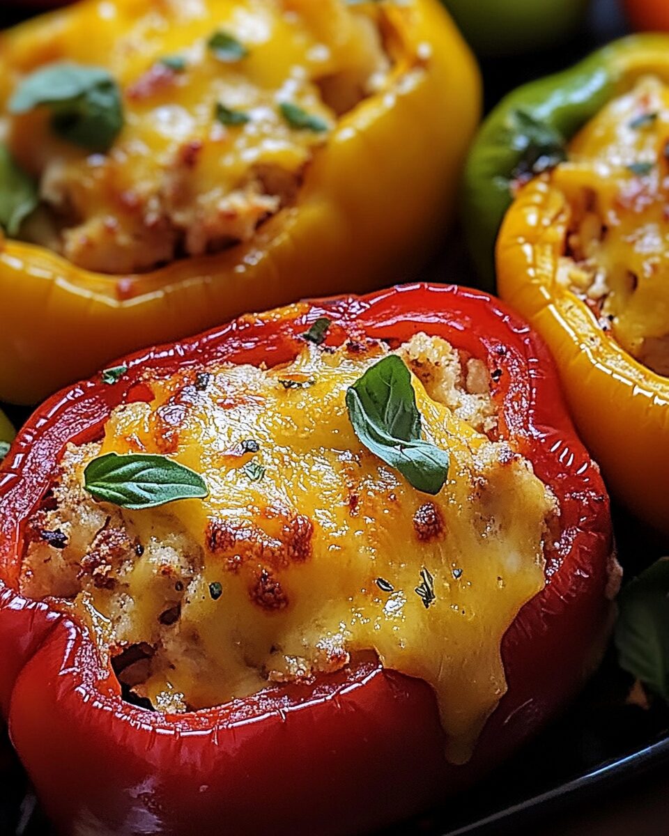 Cheesy Chicken Stuffed Peppers