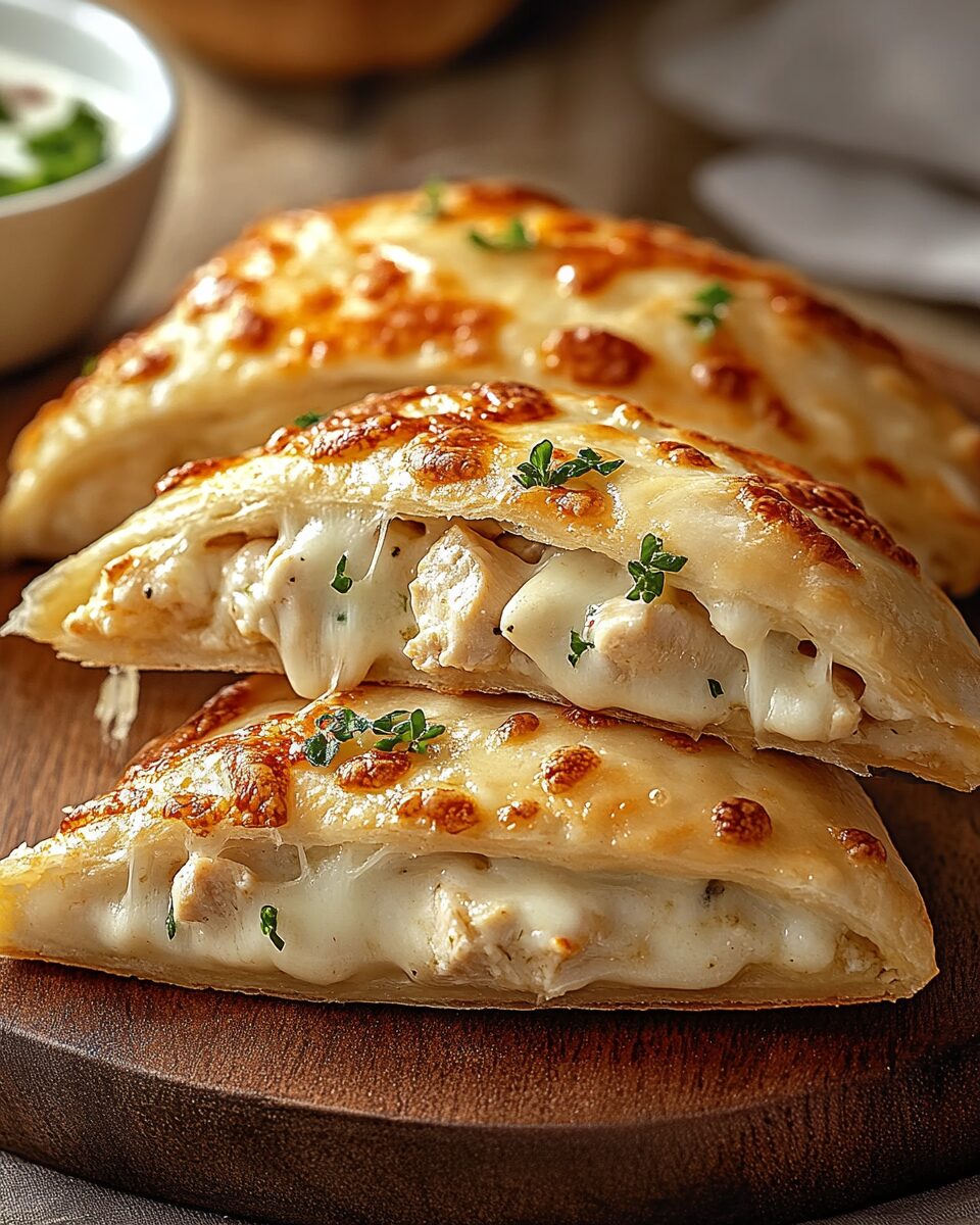 Chicken Alfredo Air Fryer Calzone