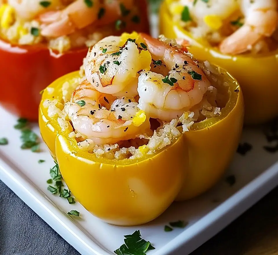 Crab and Shrimp Stuffed Bell Peppers