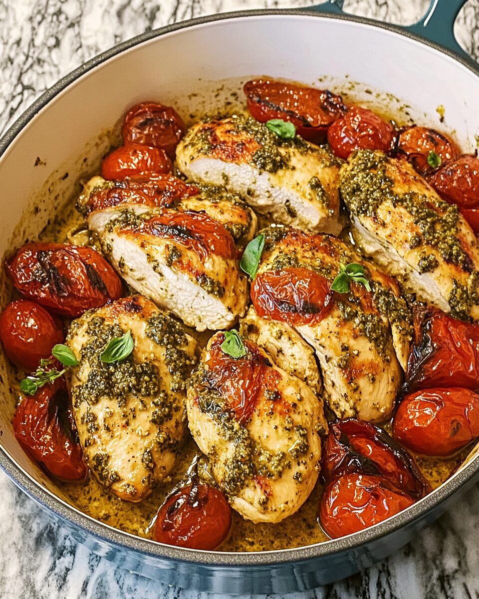 Creamy Pesto Chicken Skillet