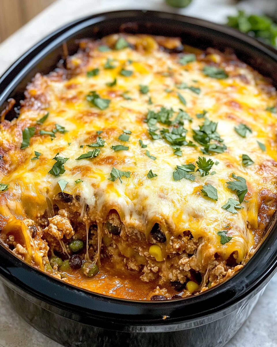 Crock Pot Mexican Lasagna