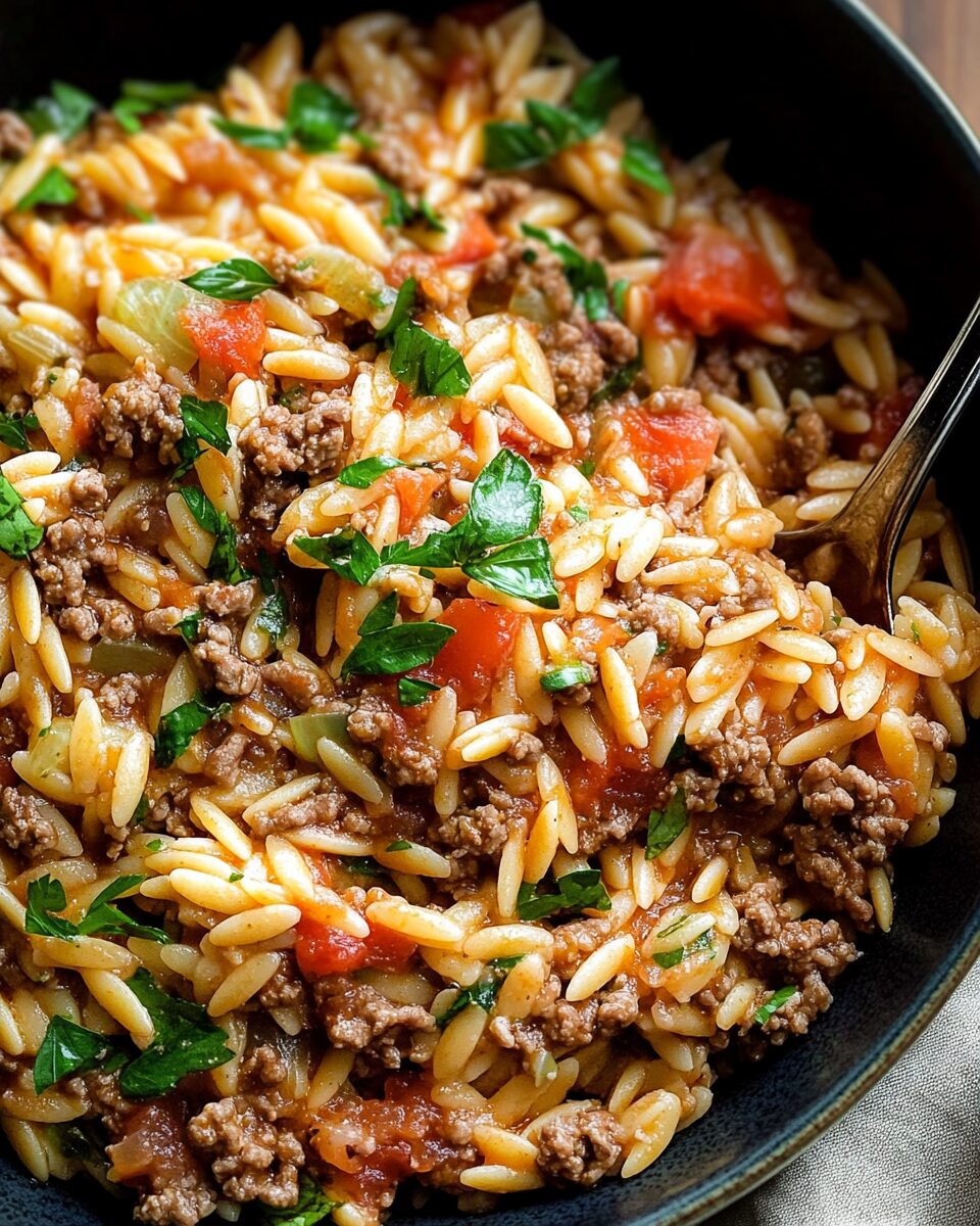 One-Pot Ground Beef and Orzo