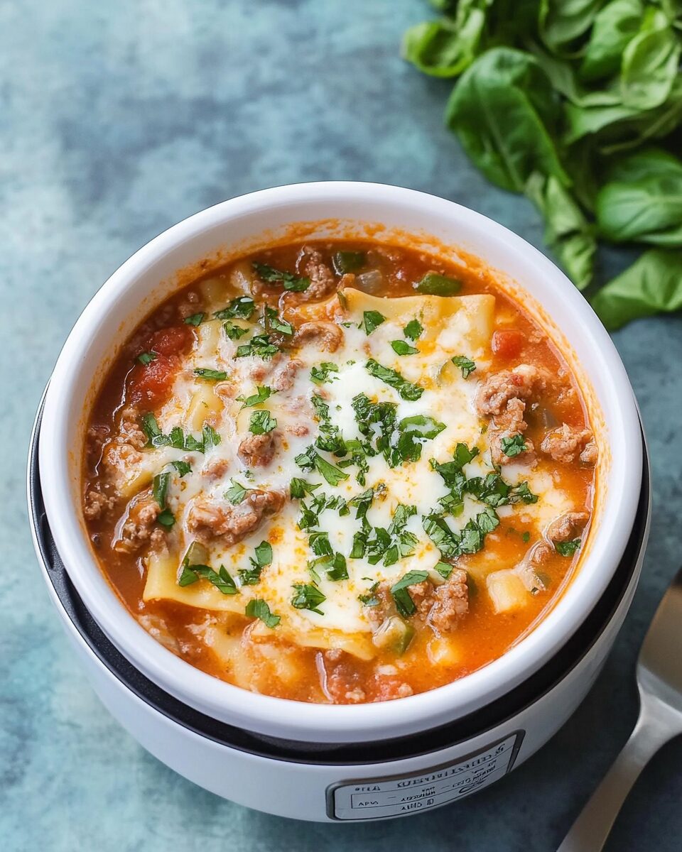 Hearty Instant Pot Lasagna Soup