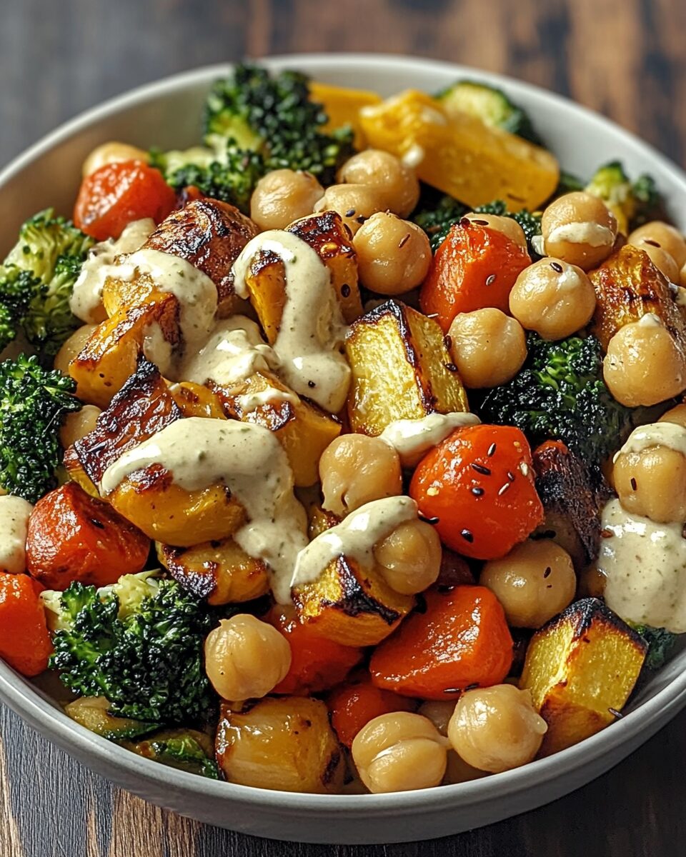Roasted Vegetable Chickpea Bowl