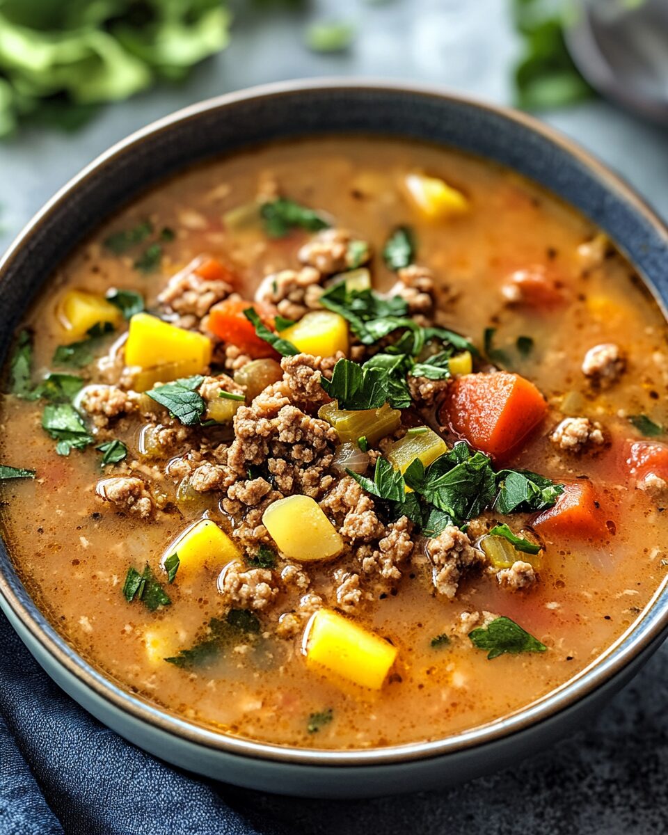 Ground Chicken and Veggie Comfort Soup