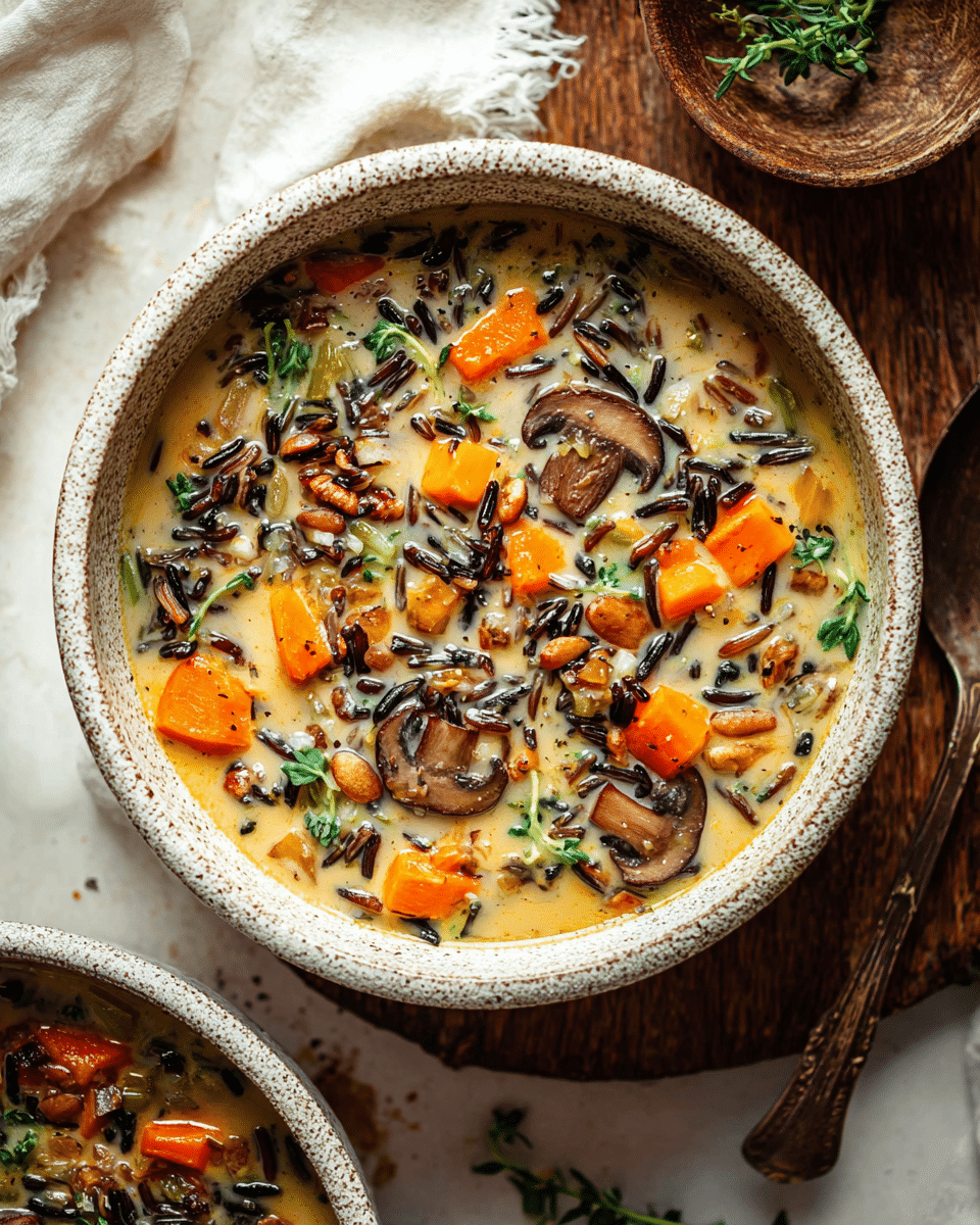 Cozy Autumn Wild Rice Soup