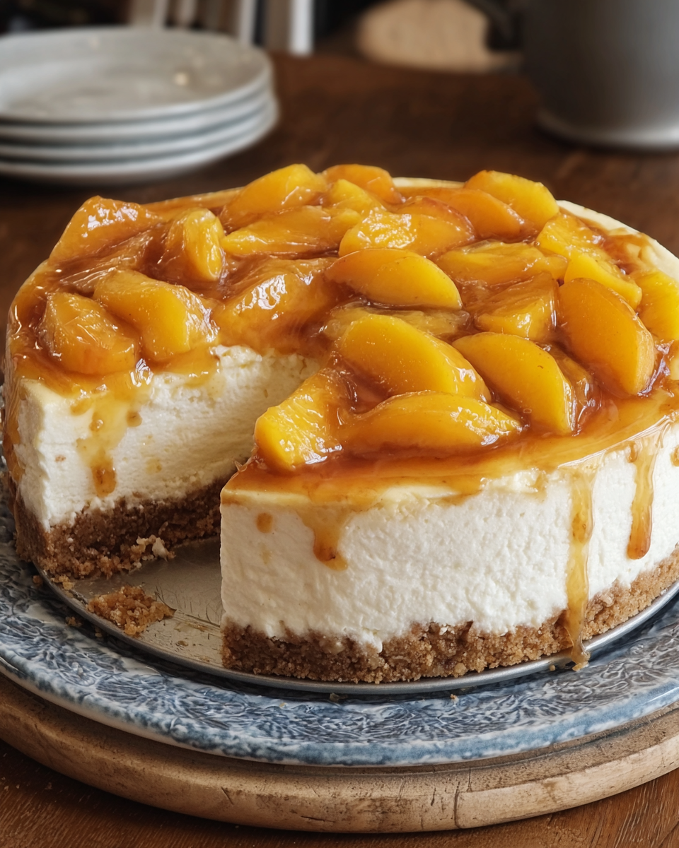 Peach Cobbler Cheesecake