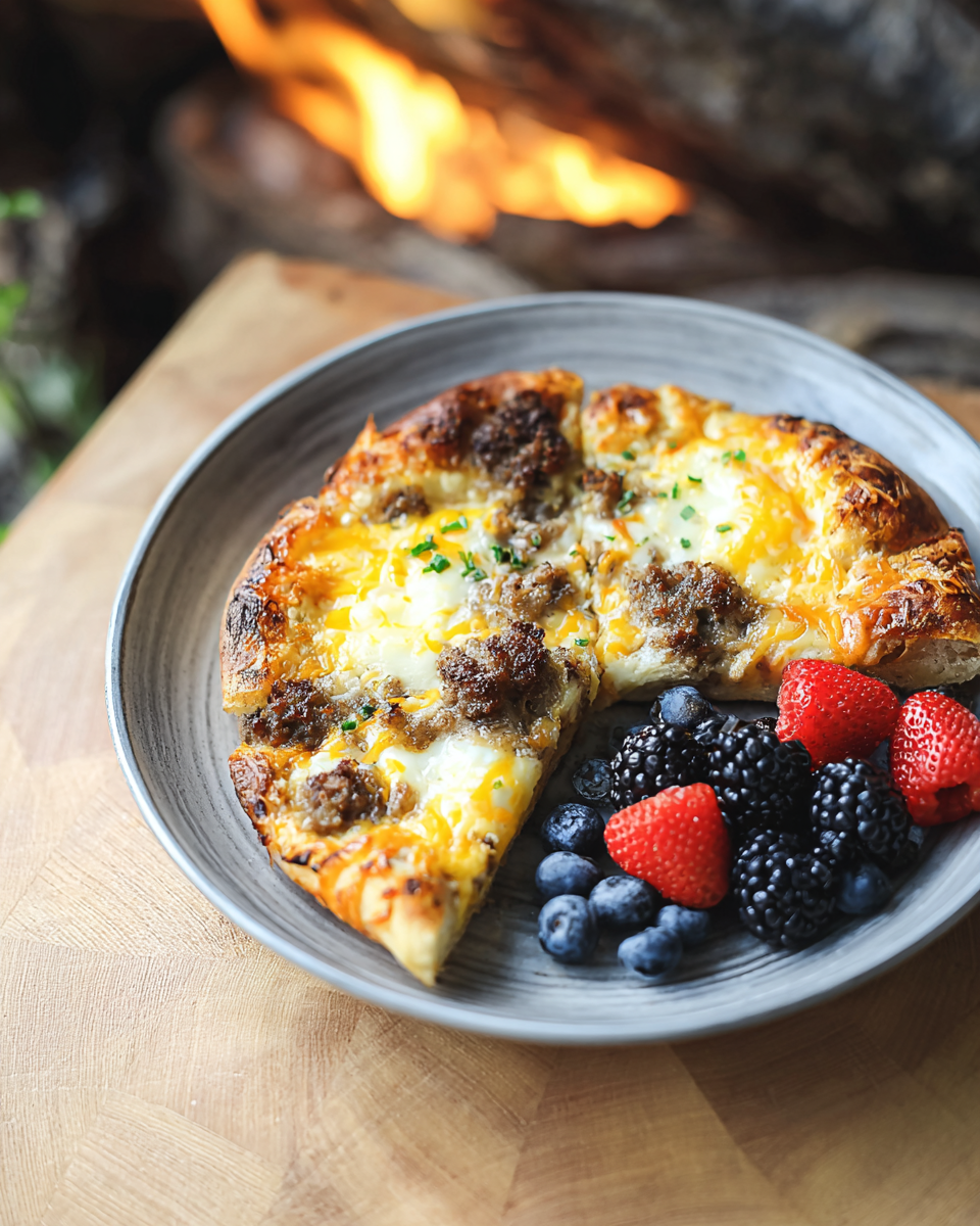 Campfire Breakfast Pizza