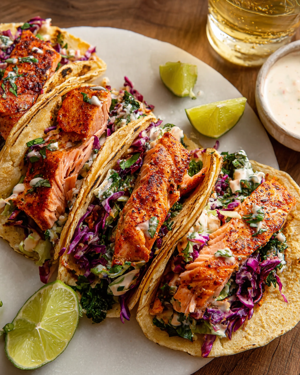Blackened Salmon Tacos