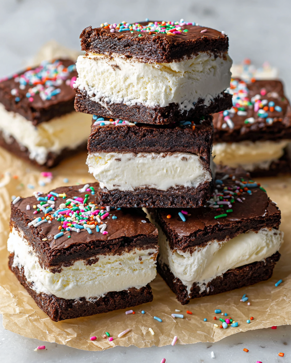 Brownie Ice Cream Sandwiches