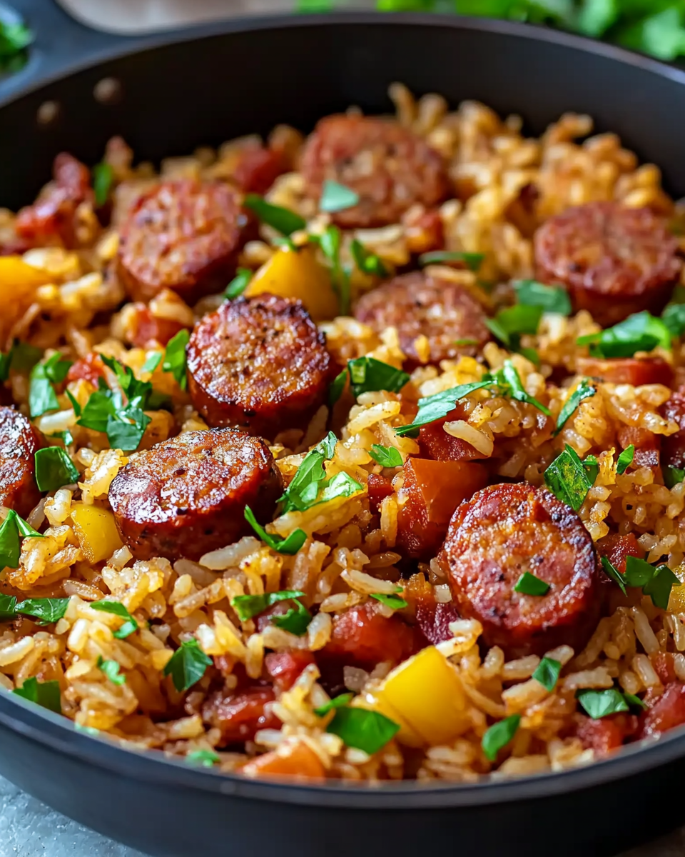 Cajun Sausage and Rice Skillet