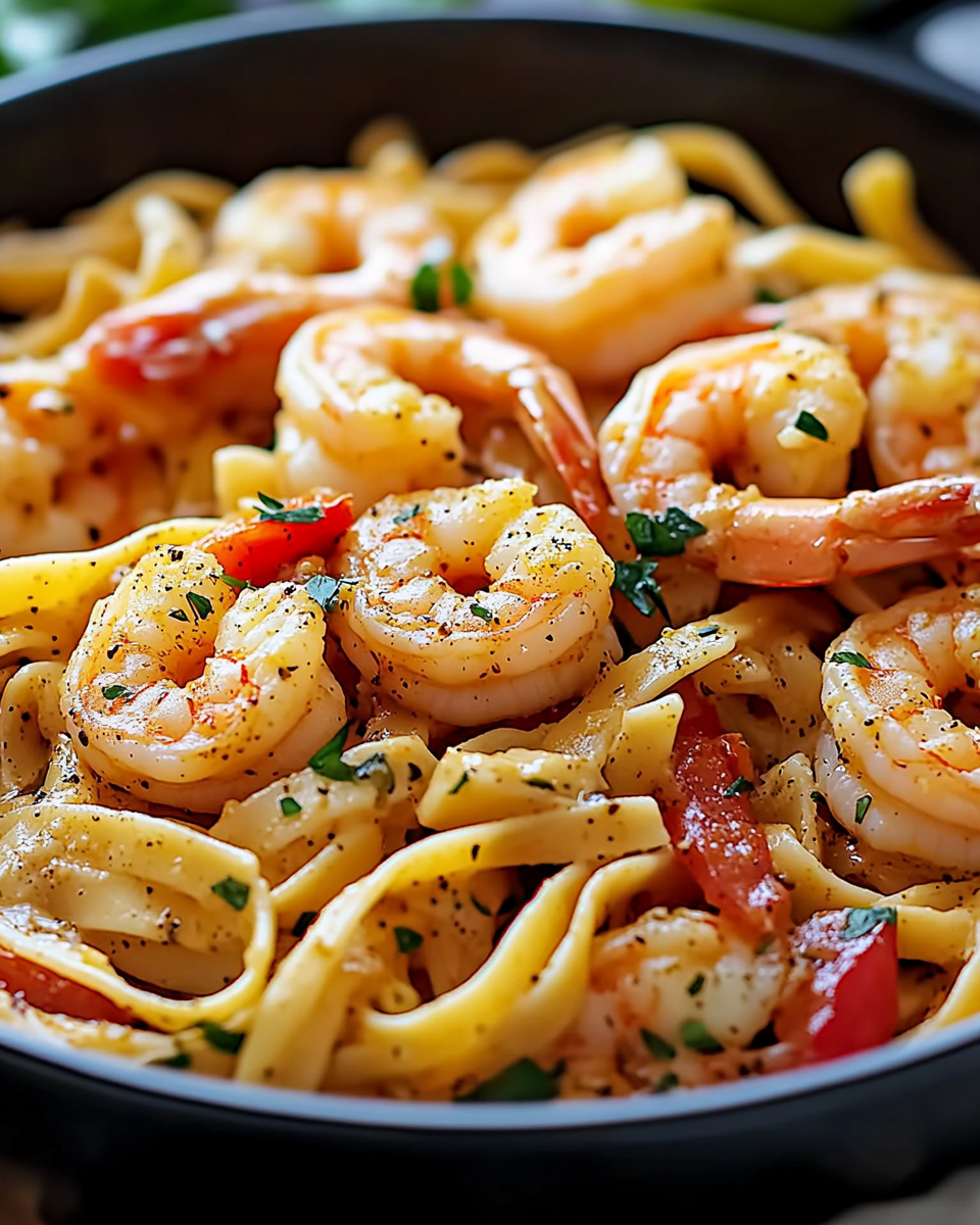 Jamaican Shrimp Pasta
