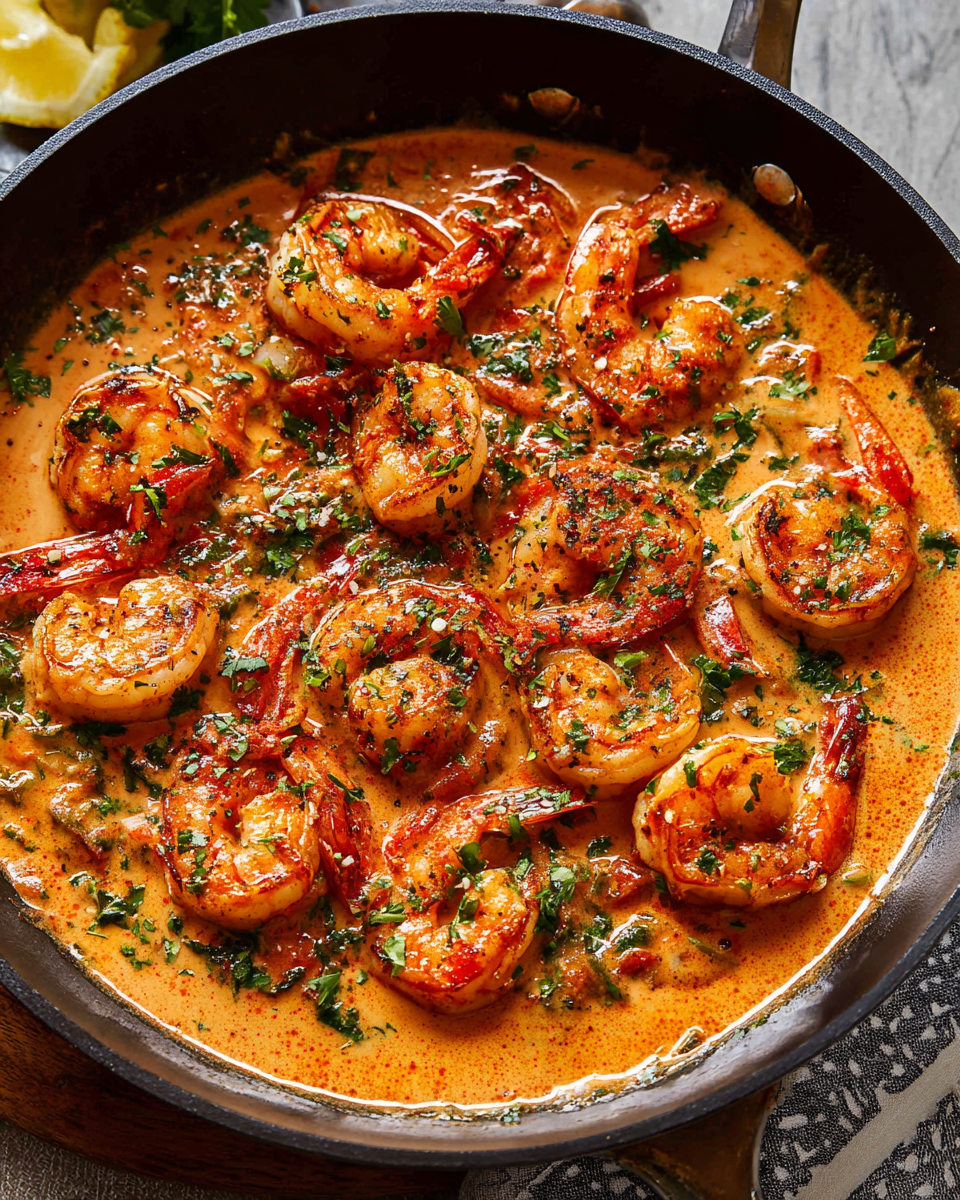 Creamy Garlic Paprika Shrimp Skillet