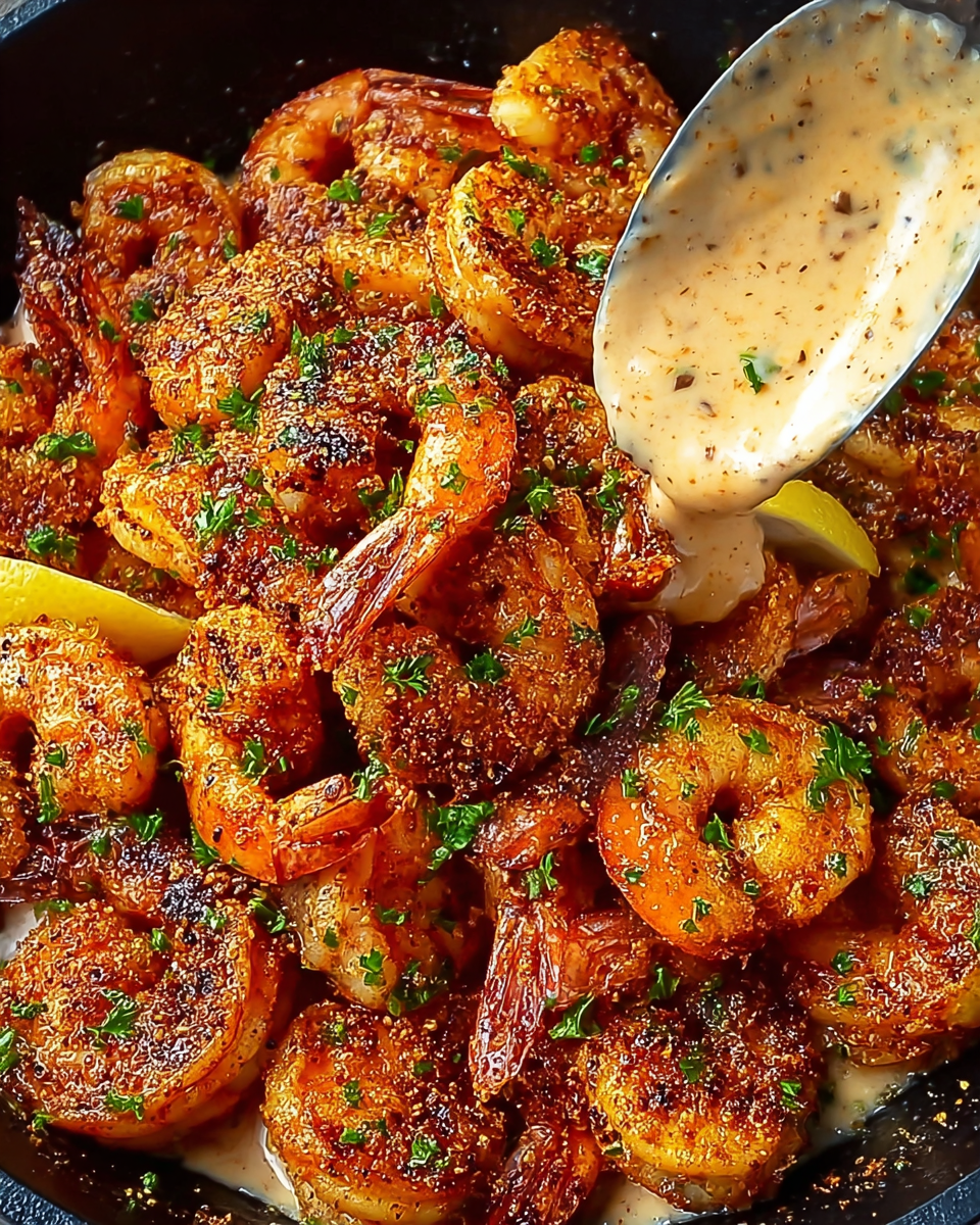 Cajun Shrimp with Creamy Garlic-Lemon Sauce