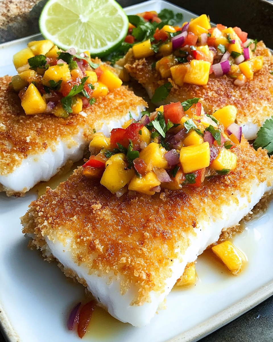 Crispy Coconut-Crusted Fish with Mango Salsa