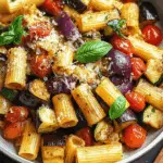 Garlic Balsamic Roasted Vegetable Pasta