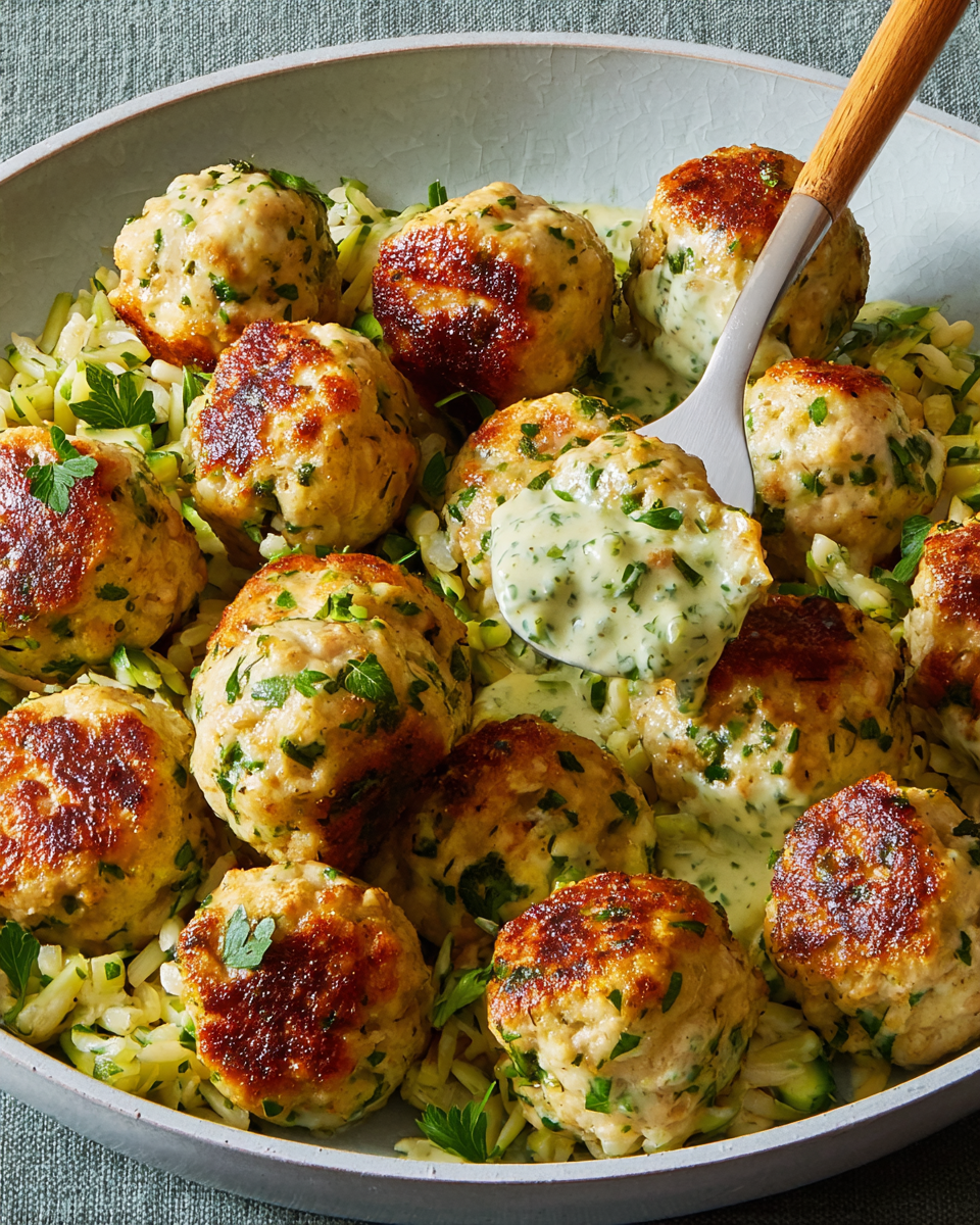 Green Goddess Chicken Meatballs