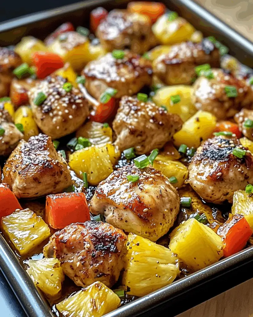 Hawaiian Chicken Sheet Pan Dinner