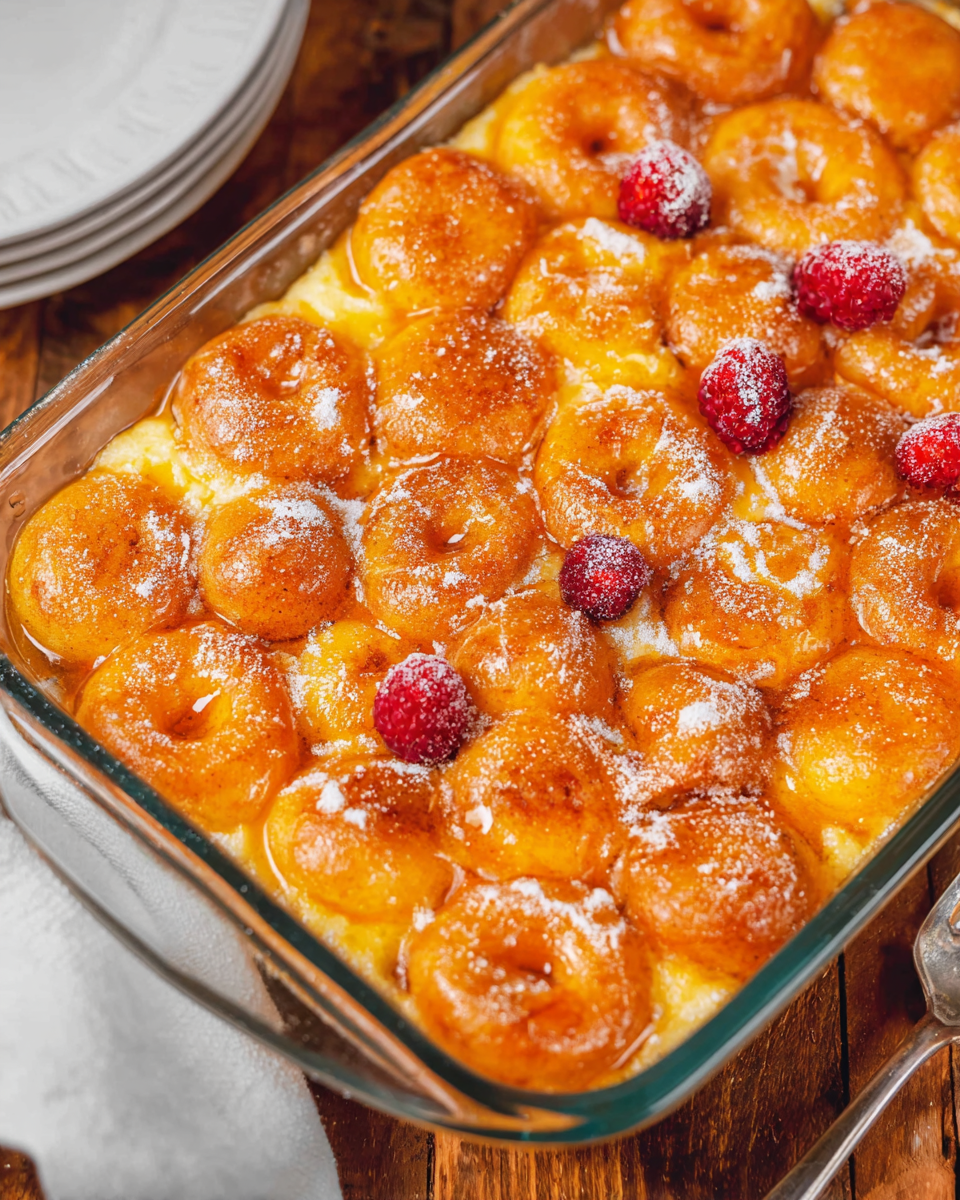 Mini Donut Breakfast Casserole