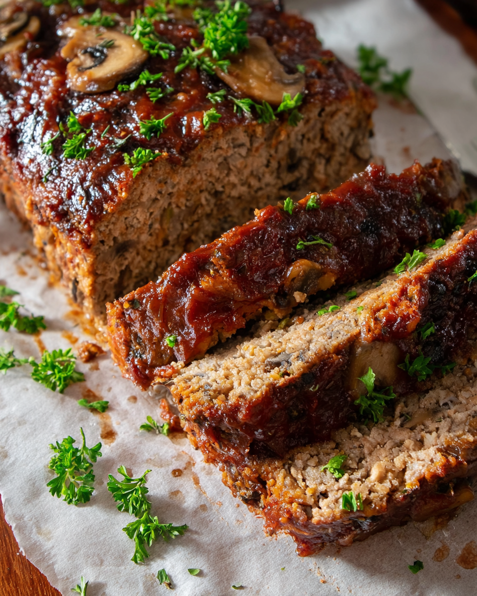 Mushroom Turkey Meatloaf
