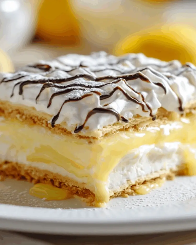 No-Bake Lemon Eclair Cake