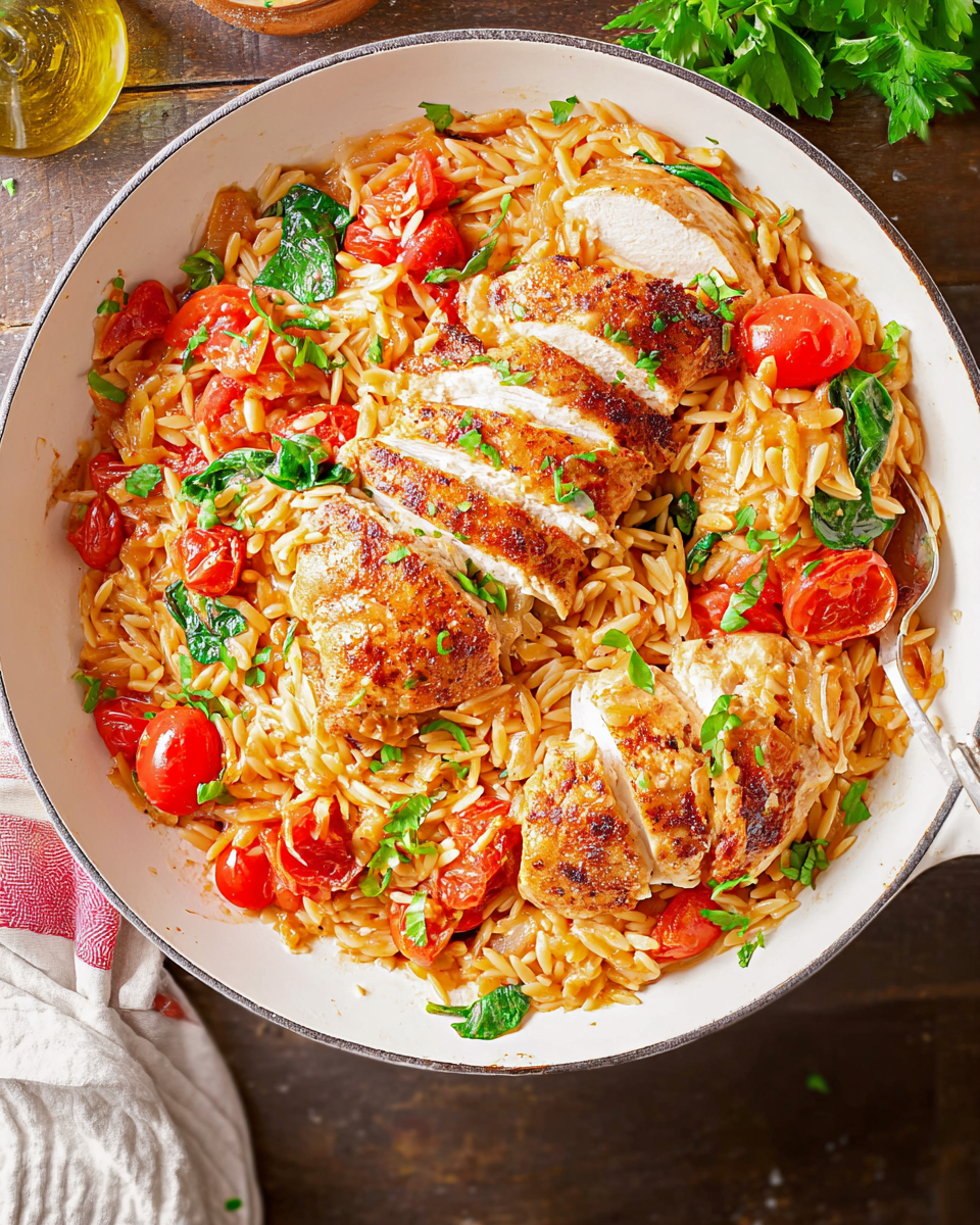 One-Pot Italian Chicken and Orzo