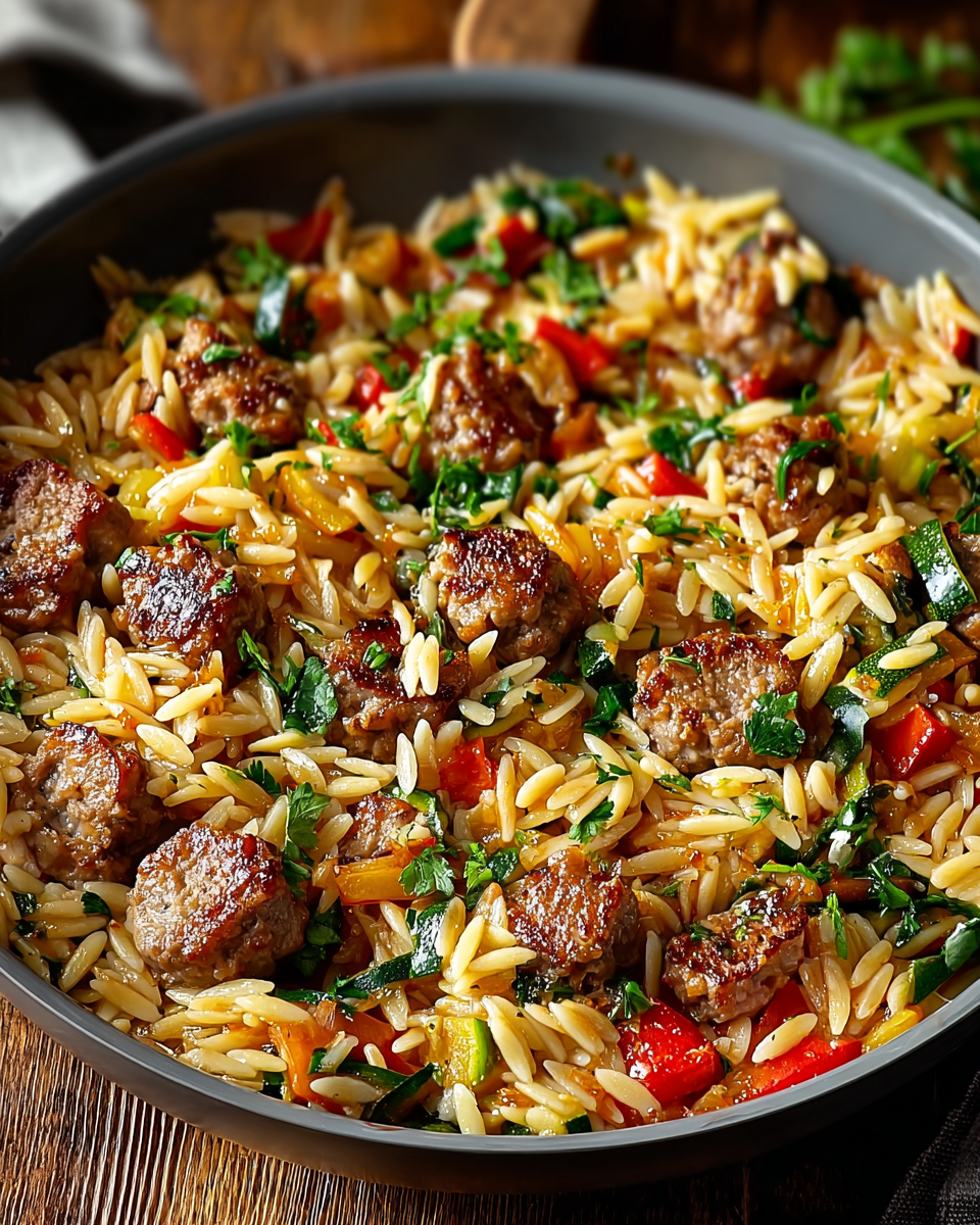 One-Pan Italian Sausage Orzo