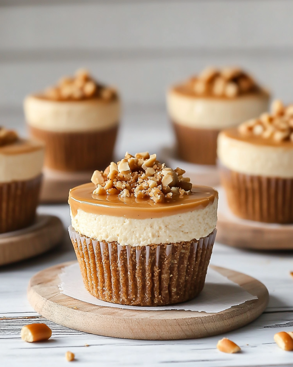 Peanut Butter Cottage Cheese Cheesecake Cups