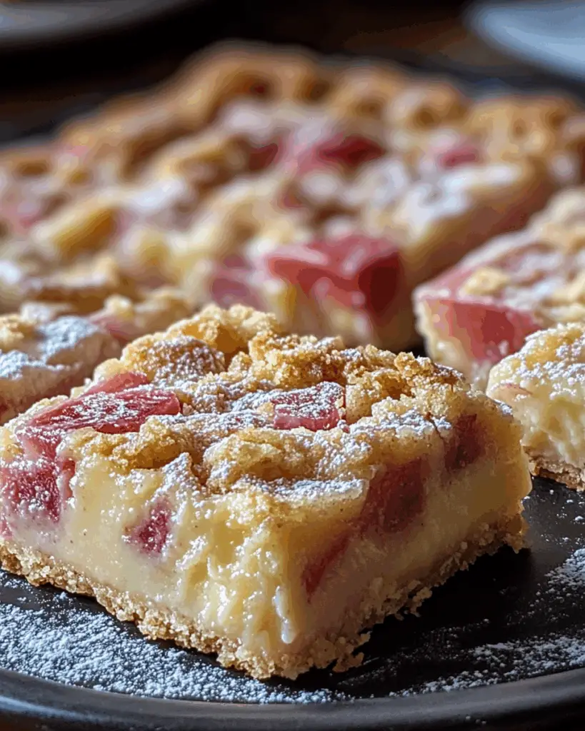 Rhubarb Custard Bars