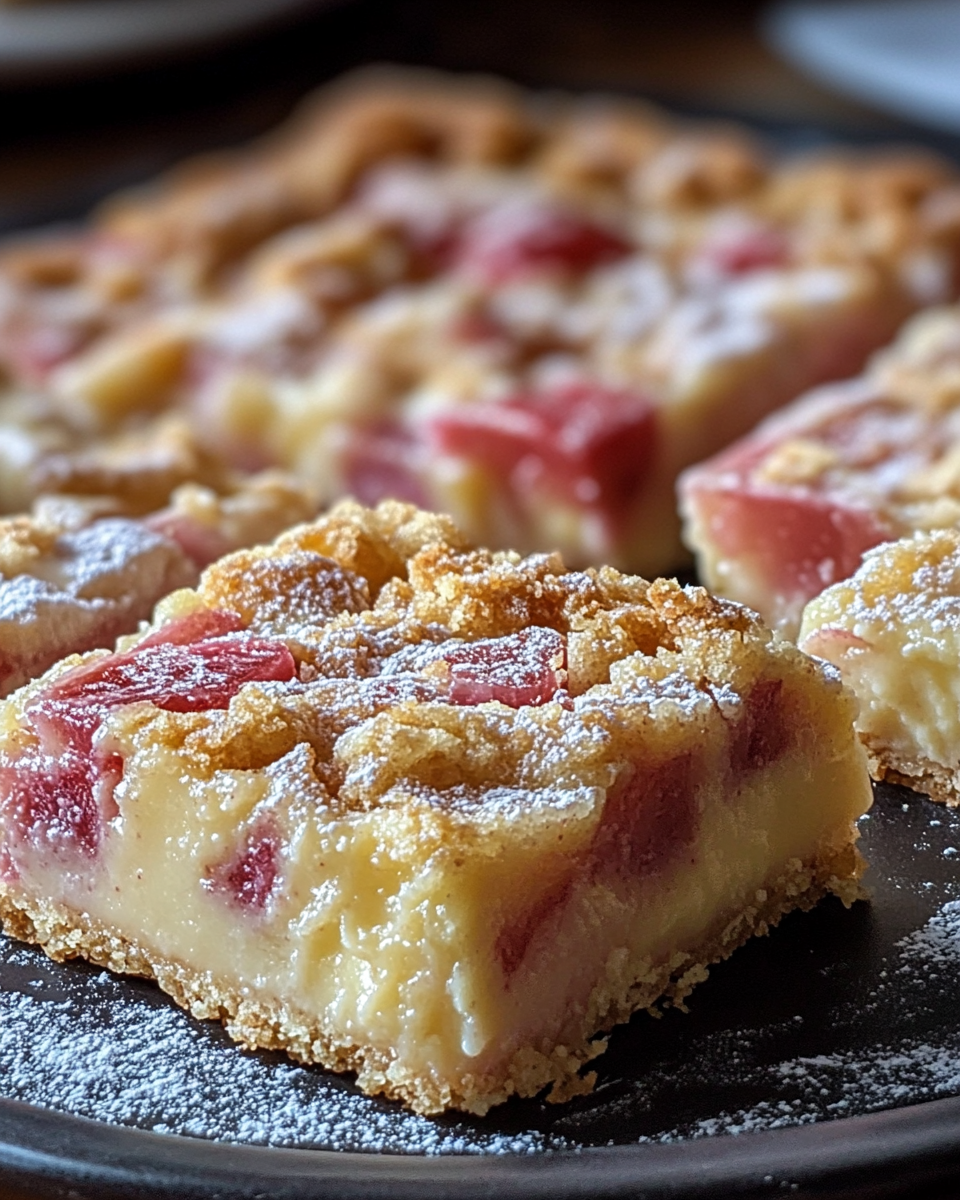 Rhubarb Custard Bars