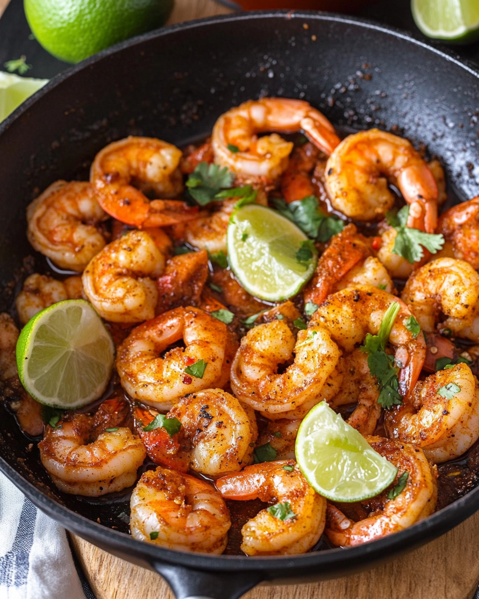 Spicy Chipotle Garlic Shrimp Skillet