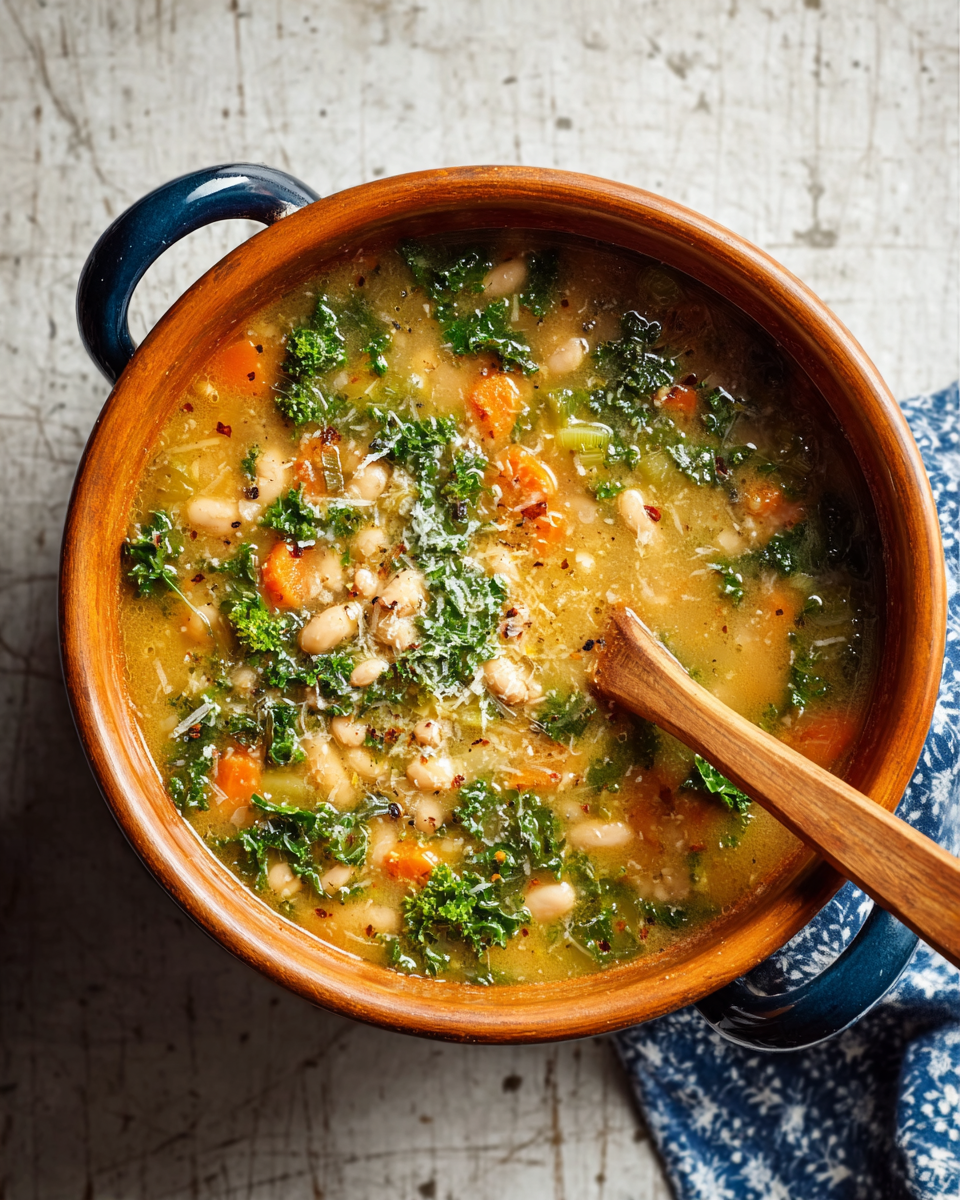 Small Batch Kale and White Bean Soup
