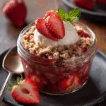 Strawberry Rhubarb Crockpot Crumble