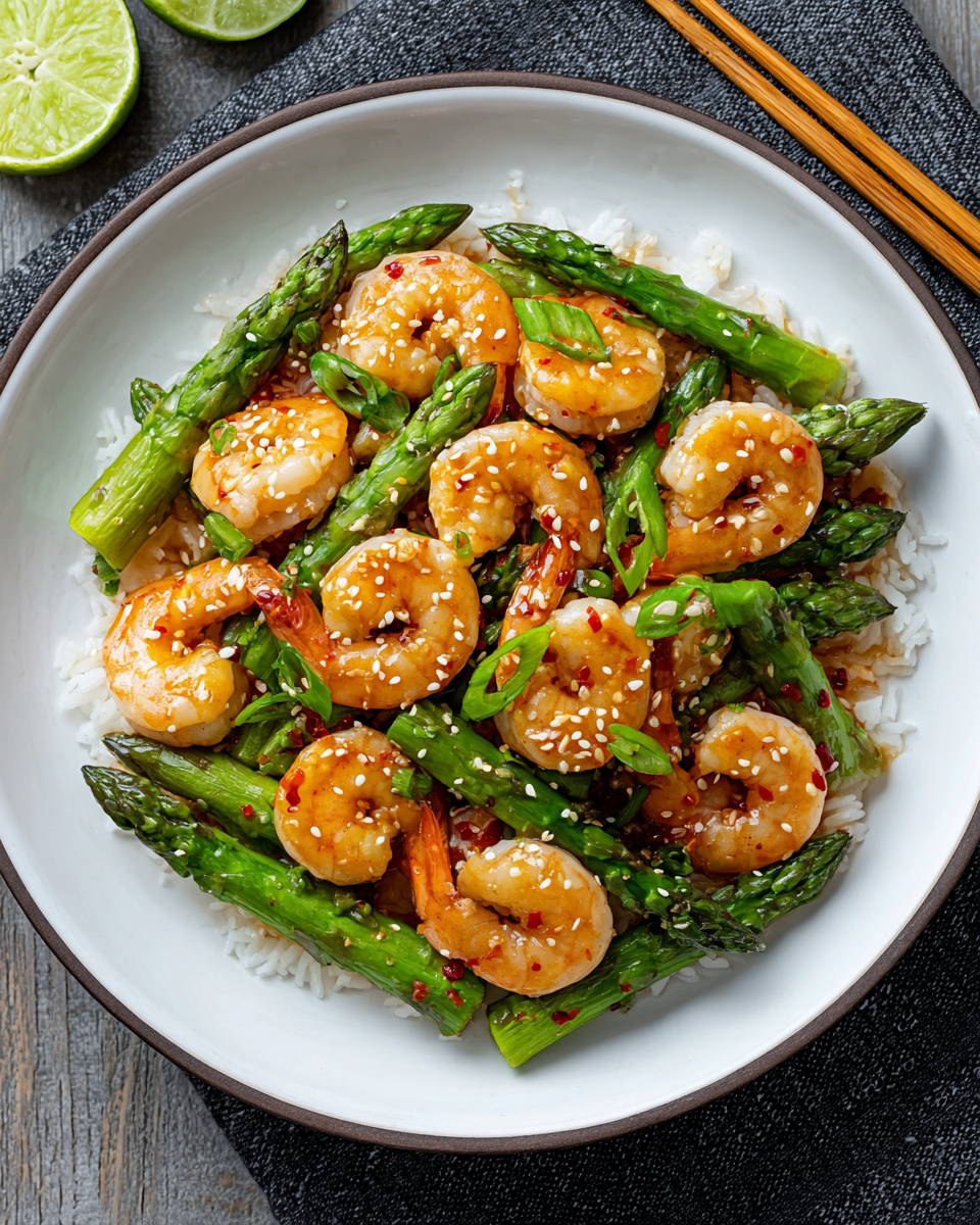 Sweet Chili Shrimp and Asparagus Stir-Fry